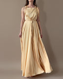 MAXI DAPHNE DRESS YASMINE YELLOW SATIN/MORE COLOURS
