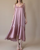 MIDI FRIDA DRESS PEONY PINK SATIN/MORE COLOURS