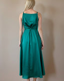 DAPHNE DRESS EMERALD SATIN/MORE COLOURS