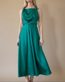 DAPHNE DRESS EMERALD SATIN/MORE COLOURS