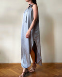 GAIA DRESS SILVER SATIN/MORE COLOURS