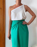 GAIA TOP WHITE SATIN