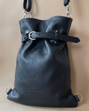 BACKPACK/TOTEBAG BLACK BRAIDED DETAILS