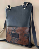 ZIPPER BACKPACK/TOTEBAG BLACK- PITHON