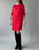 BECCA DRESS RED SATIN/MORE COLOURS