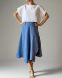 CROPPED AYA TOP DOUBLE GAUZE/WHITE/MORE COLOURS