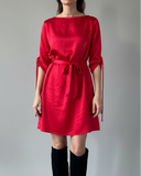 BECCA DRESS RED SATIN/MORE COLOURS