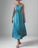 DAPHNE DRESS WATERGREEN SATIN/MORE COLOURS