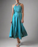 DAPHNE DRESS WATERGREEN SATIN/MORE COLOURS