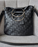 FULL WOVEN BLACK O-RING BAG