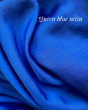 MIDI FRIDA DRESS QUEEN BLUE SATIN