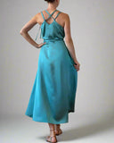 DAPHNE DRESS WATERGREEN SATIN/MORE COLOURS
