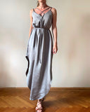 STRAP JUNE DRESS SILVER SATIN/MORE COLOURS