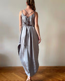 STRAP JUNE DRESS SILVER SATIN/MORE COLOURS