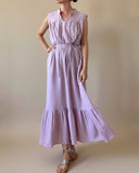 SLEEVELESS RUBY DRESS DOUBLE GAUZE/LEVANDER/MORE COLOURS