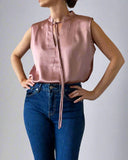SLEEVELESS BOW AVA TOP PEONY PINK/MORE COLOURS