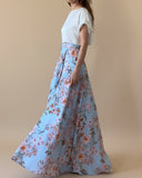 MAXI WRAPSKIRT/DRESS SPRING FLOWERS