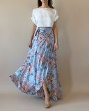 MAXI WRAPSKIRT/DRESS SPRING FLOWERS