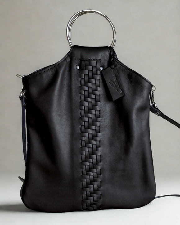 MID WOVEN O-RING BAG BLACK