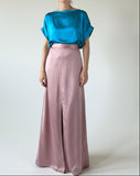AYA TOP PETROL BLUE SATIN/MORE COLOURS