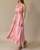 DAPHNE DRESS LIGHT CORAL SATIN/MORE COLOURS
