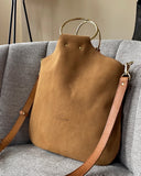 TWO-SIDED O-RING BAG BROWN