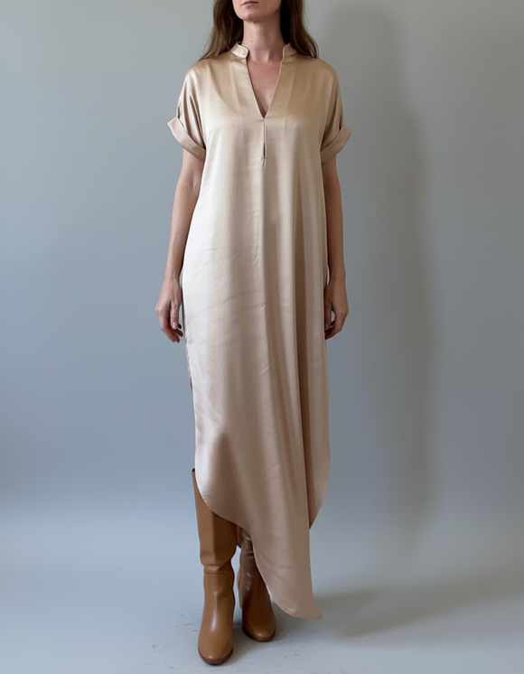 ANNE DRESS CHAMPAGNE GOLD SATIN/MORE COLOURS