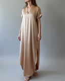ANNE DRESS CHAMPAGNE GOLD SATIN/MORE COLOURS