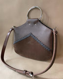 BROWN BRAIDED MINI O-RING BAG