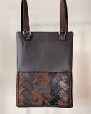 MOSAIC ZIPPER BACKPACK/TOTEBAG CHOCOLATE