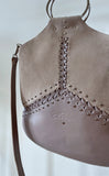 MALLOW & BEIGE BRAIDED O-RING BAG