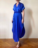 ANNE DRESS QUEEN BLUE SATIN/MORE COLOURS