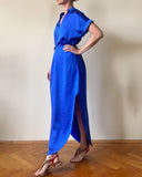 ANNE DRESS QUEEN BLUE SATIN/MORE COLOURS