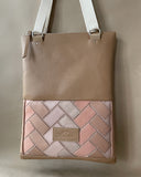 MOSAIC ZIPPER BACKPACK/TOTEBAG BEIGE
