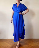 ANNE DRESS QUEEN BLUE SATIN/MORE COLOURS