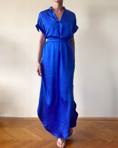 ANNE DRESS QUEEN BLUE SATIN/MORE COLOURS