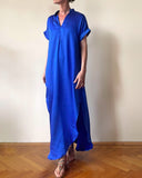 ANNE DRESS QUEEN BLUE SATIN/MORE COLOURS