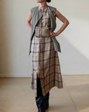 SERA MIDI SKIRT CHECKS