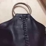 BRAIDED LEATHER O-RING BAG