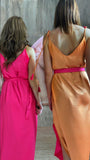 COLOURBLOCK JUNE DRESS PINK/ORANGE