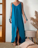 FLORA DRESS PETROL BLUE