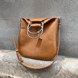 MIDDLE STICHED CINNAMON O-RING BAG