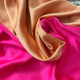 COLOURBLOCK FLORA DRESS PINK/ORANGE SATIN